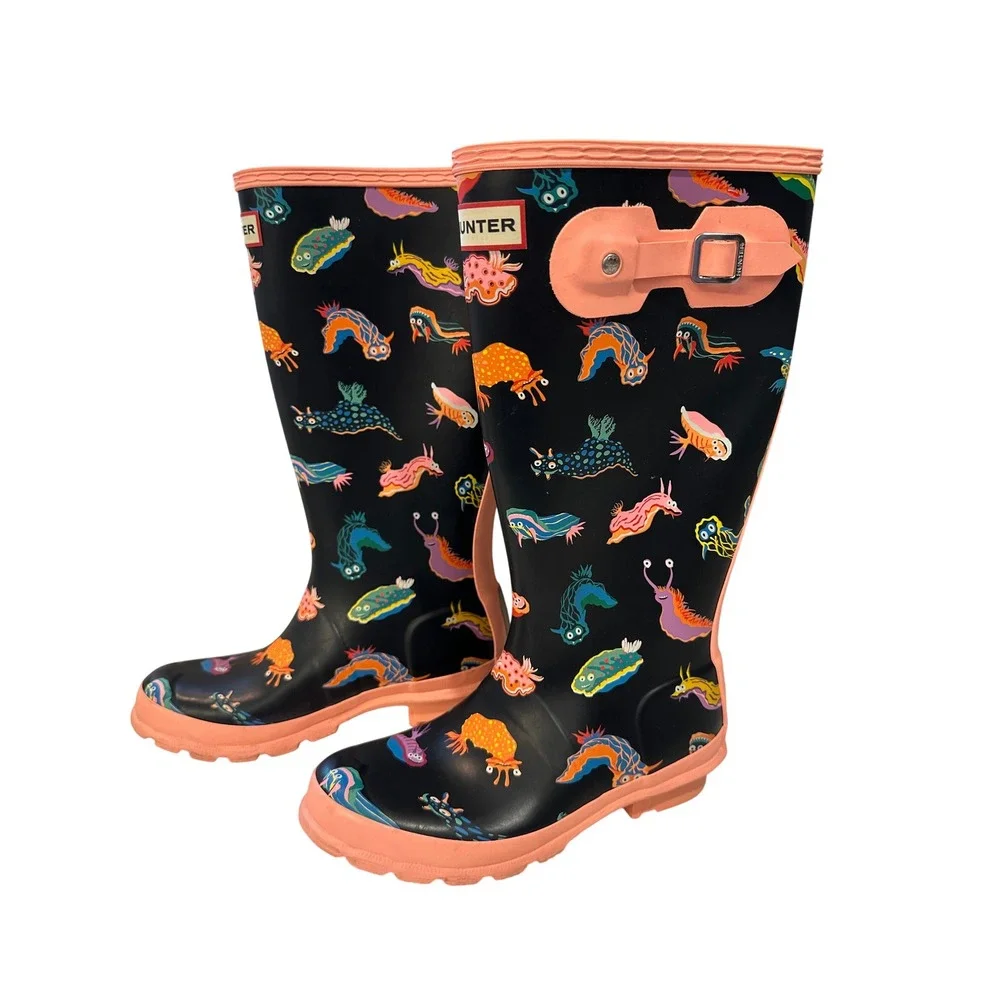 Barely Worn Colorful Hunter Rain Boots Size 3